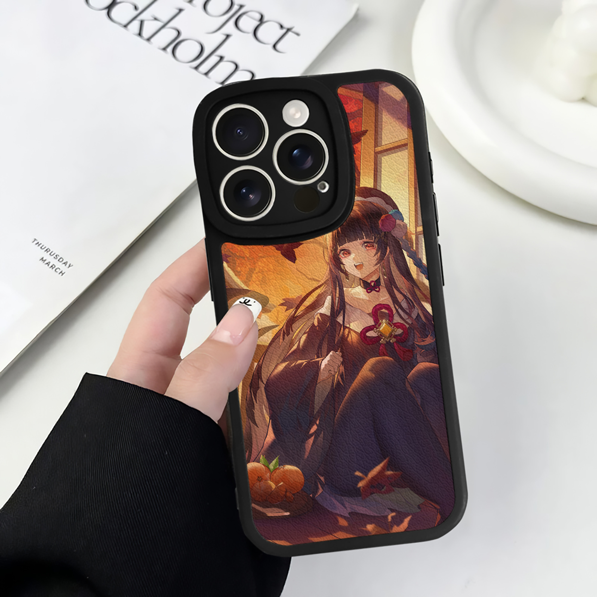 げんし神 genshin 【iPhone 16シリーズ対応】シリコンスマホケース（レザー調） 材質：シリコン